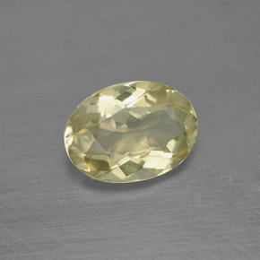 Quartzo amarelo natural 1,45ct, corte oval, VVS-VS