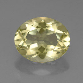 Quartzo amarelo natural 3,67ct, corte oval, VVS