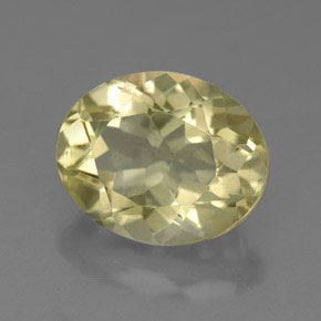 Quartzo amarelo natural 3,67ct, corte oval, VVS