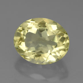 Quartzo amarelo natural 4,22ct, corte oval, VVS