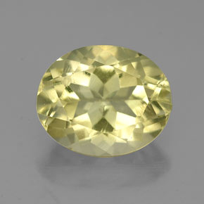 Quartzo amarelo natural 3,59ct, corte oval, VVS-VS