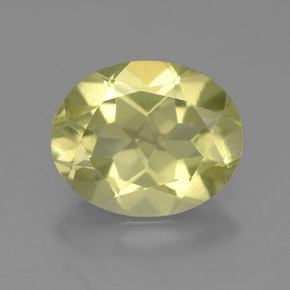 Quartzo amarelo natural 3,00ct, corte oval, VS