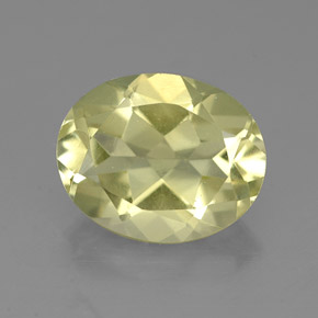 Quartzo amarelo natural 3,09ct, corte oval, VVS