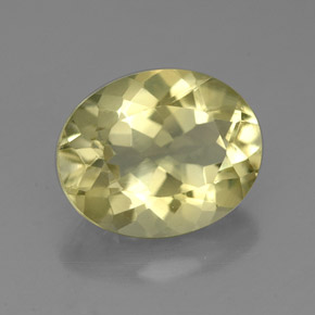 Quartzo amarelo natural 3,42ct, corte oval, VVS