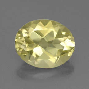 Quartzo amarelo natural 3,32ct, corte oval, VVS