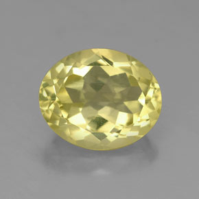 Quartzo amarelo natural 3,51ct, corte oval, VS