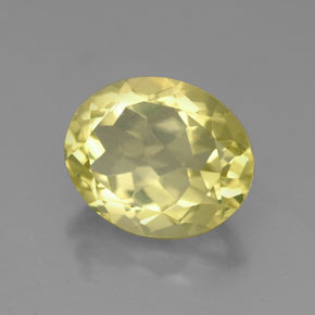 Quartzo amarelo natural 3,51ct, corte oval, VS