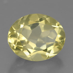 Quartzo amarelo natural 3,82ct, corte oval, VS