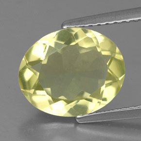 Quartzo amarelo natural 2,79ct, corte oval, VS