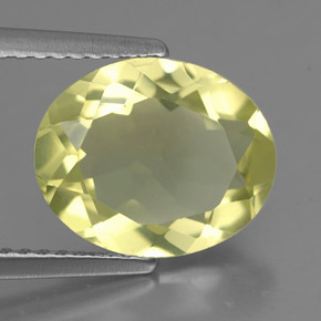 Quartzo amarelo natural 2,79ct, corte oval, VS