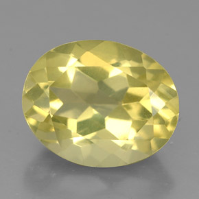 Quartzo amarelo natural 3,62ct, corte oval, VS