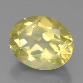 Quartzo amarelo natural 3,62ct, corte oval, VS