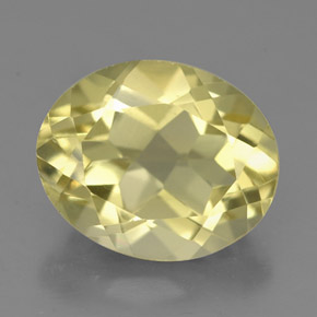 Quartzo amarelo natural 3,43ct, corte oval, VS