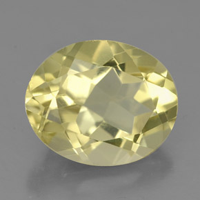 Quartzo amarelo natural 3,43ct, corte oval, VS