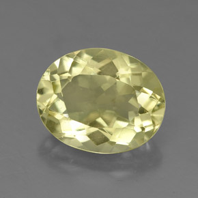 Quartzo amarelo natural 3,56ct, corte oval, VS