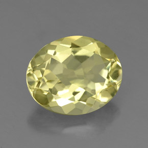 Quartzo amarelo natural 3,18ct, corte oval, VS