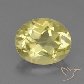 3.49ct Natural Amarelo Muito Pálido Quartzo, oval, VVS-VS
