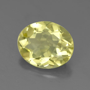 Quartzo amarelo natural 2,94ct, corte oval, VS