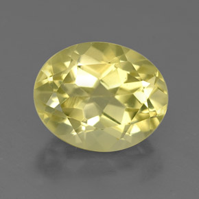 Quartzo amarelo natural 3,65ct, corte oval, VVS-VS