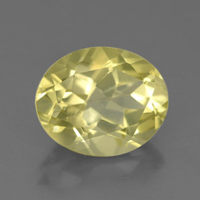 Quartzo amarelo natural 3,65ct, corte oval, VVS-VS