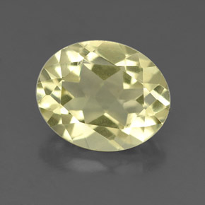 Quartzo amarelo natural 3,23ct, corte oval, VS