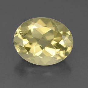 Quartzo amarelo natural 3,54ct, corte oval, VS