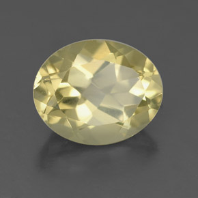 Quartzo amarelo natural 3,54ct, corte oval, VS