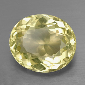 Quartzo amarelo natural 6,82ct, corte oval, VS