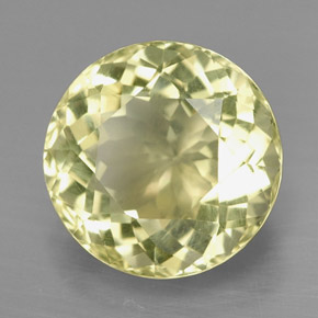 Quartzo amarelo natural 6,37ct, corte redondo, VVS-VS