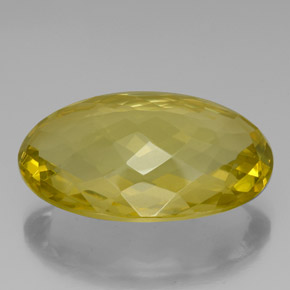 Quartzo amarelo natural 82,06ct, corte oval, VVS-VS
