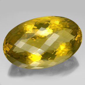 Quartzo amarelo natural 331,70ct, corte oval, VVS