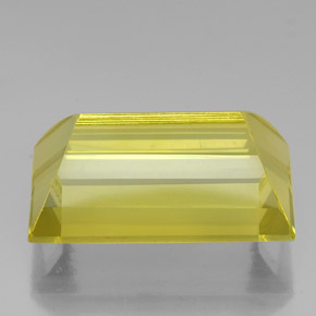 Quartzo amarelo natural 33,64ct, baguete, VVS-VS