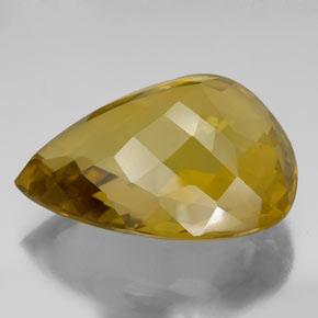 Quartzo amarelo natural 152,05ct, formato de pêra, VVS-VS