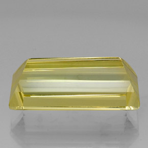 Quartzo amarelo natural 27,73ct, baguete, VVS