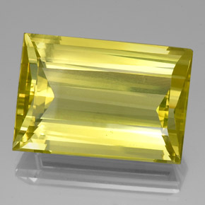 Quartzo amarelo natural 51,63ct, baguete, VVS-VS