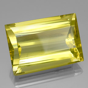 Quartzo amarelo natural 51,63ct, baguete, VVS-VS