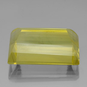 Quartzo amarelo natural 51,63ct, baguete, VVS-VS