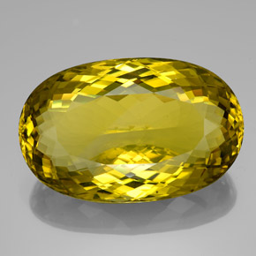 Quartzo amarelo natural 128,95ct, corte oval, VVS