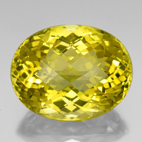 Quartzo amarelo natural 84,87ct, corte oval, VVS