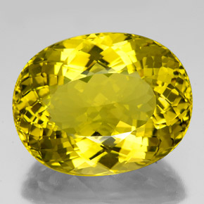 Quartzo amarelo natural 96,85ct, corte oval, VVS-VS