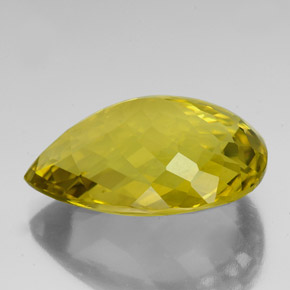Quartzo amarelo natural 78,64ct, formato de pêra, VS