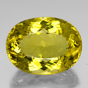 Quartzo amarelo natural 87,30ct, corte oval, VVS