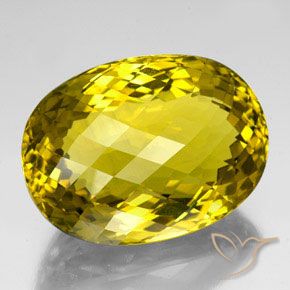 Quartzo Outono Amarelo Natural 123.60ct, oval, VVS-VS