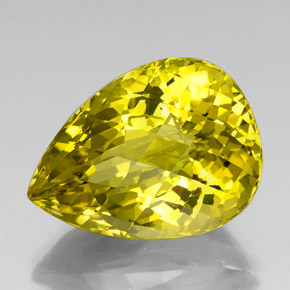 Quartzo amarelo natural 39,58ct, formato de pêra, VVS