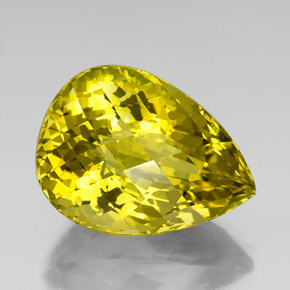 Quartzo amarelo natural 39,58ct, formato de pêra, VVS
