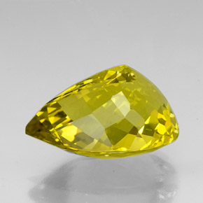 Quartzo amarelo natural 39,58ct, formato de pêra, VVS