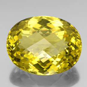Quartzo amarelo natural 76,90ct, corte oval, VVS