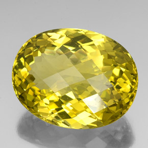 Quartzo amarelo natural 76,90ct, corte oval, VVS