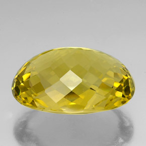 Quartzo amarelo natural 76,90ct, corte oval, VVS