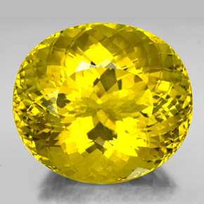 Quartzo amarelo natural 320,20ct, corte oval, VVS